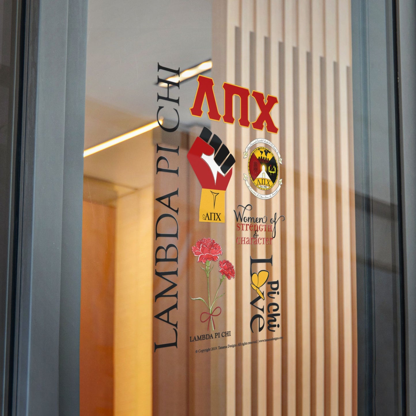 Lambda Pi Chi - Die-Cut Stickers, (DTF)