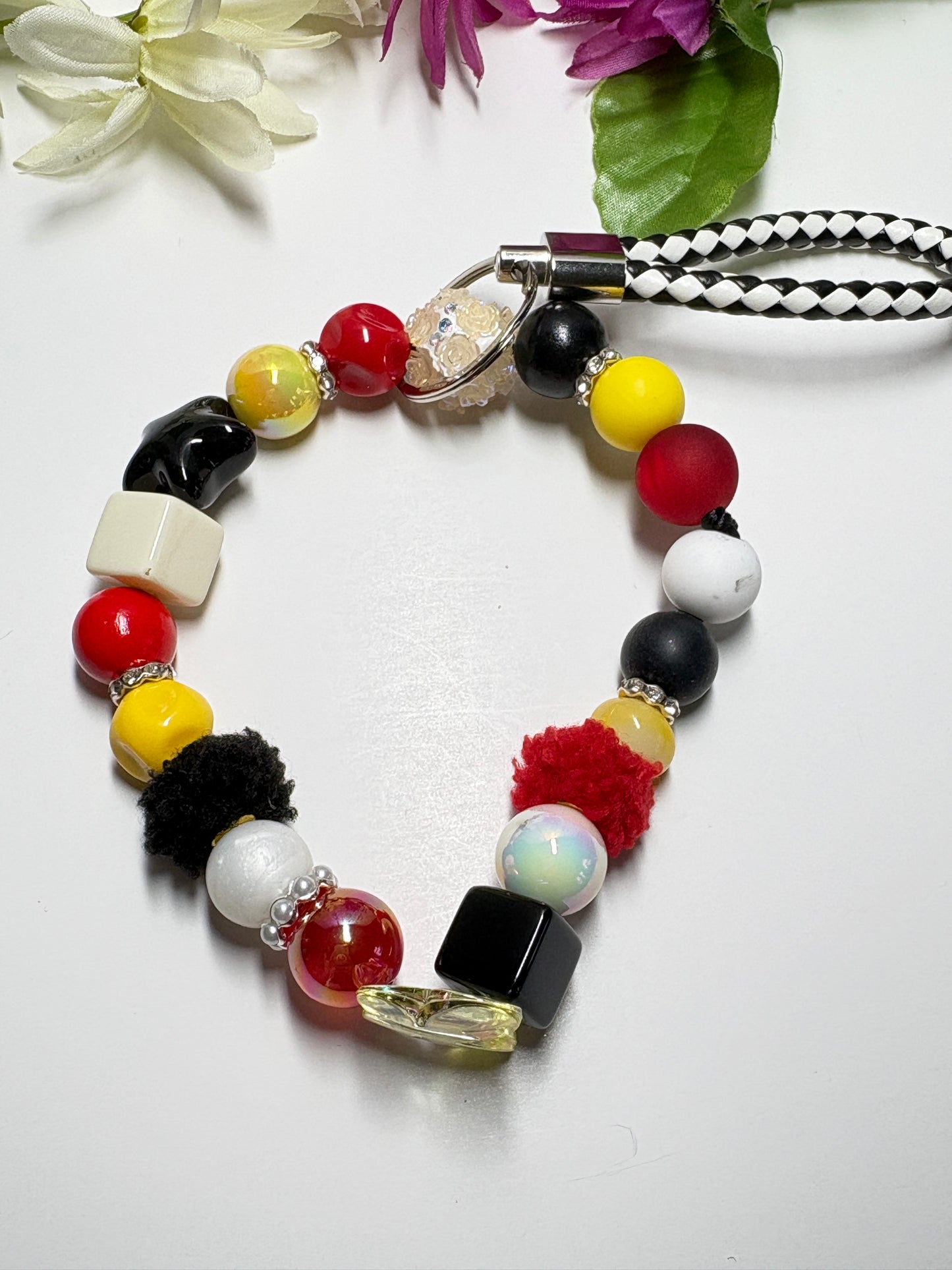 Lambda Pi Chi Silicone Focal Bead Keychains