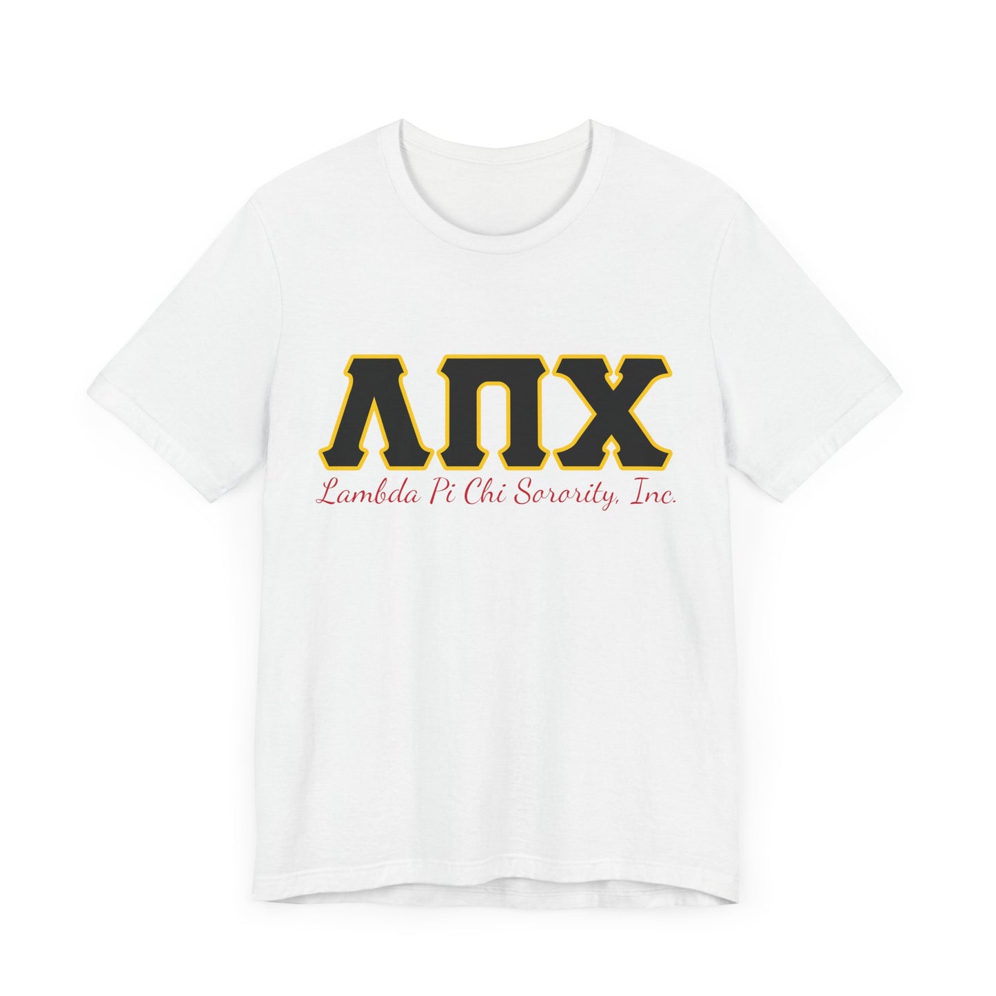 Lambda Pi Chi Greek Letters Unisex Jersey Short Sleeve Tee