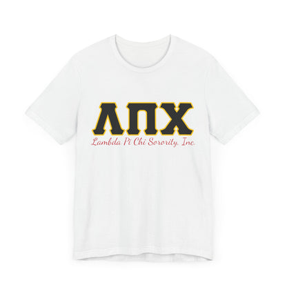 Lambda Pi Chi Greek Letters Unisex Jersey Short Sleeve Tee