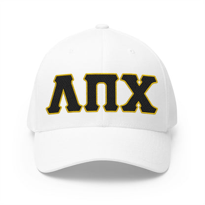 Lambda Pi Chi Greek Letters Closed-Back Structured Cap (Embroidery)