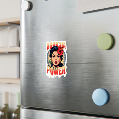 Boricua Power Vinyl Decals - Empowering Kiss-Cut Stickers for Cultural Celebrations, Home Decor, Car Accessories, Gifts