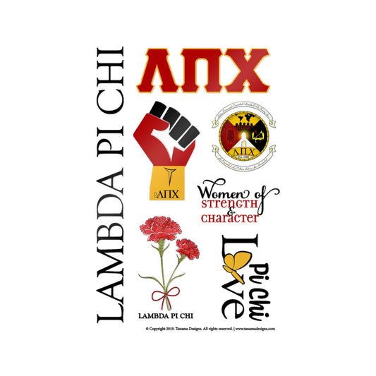 Lambda Pi Chi - Die-Cut Stickers, (DTF)