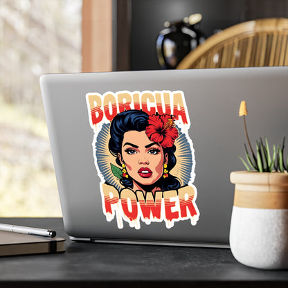 Boricua Power Vinyl Decals - Empowering Kiss-Cut Stickers for Cultural Celebrations, Home Decor, Car Accessories, Gifts