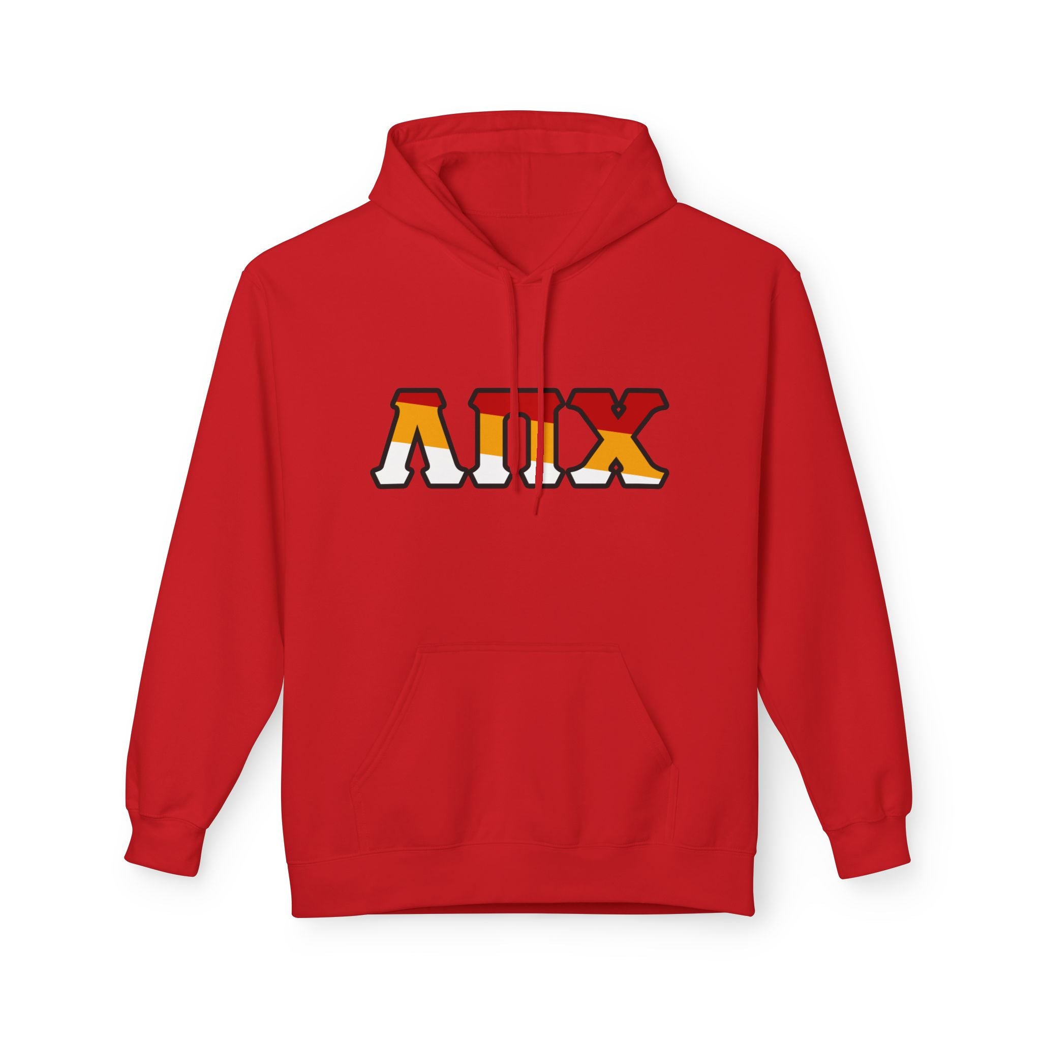 Lambda Pi Chi  Tri-Color Greek Letters - Unisex Midweight Softstyle Fleece Hoodie