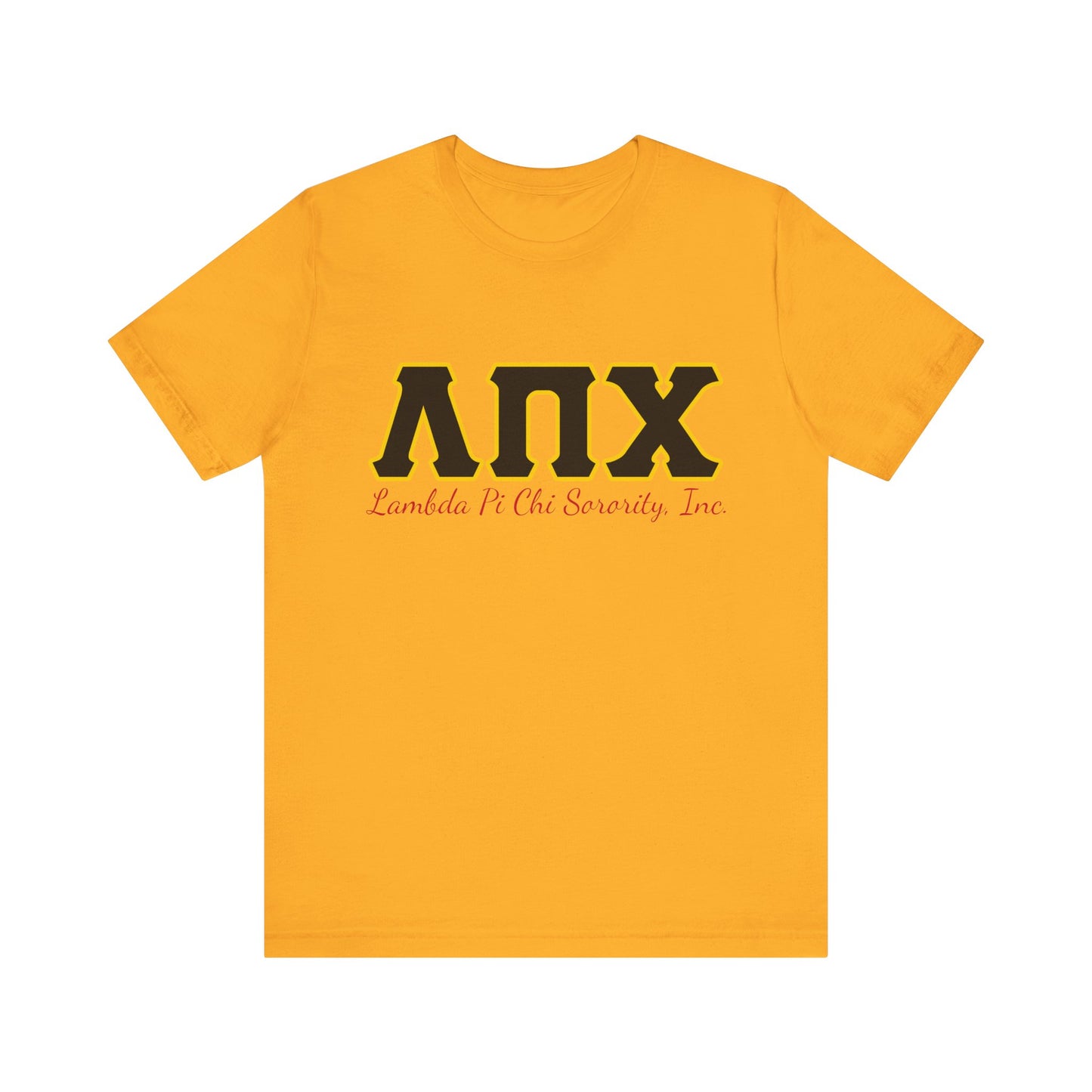 Lambda Pi Chi Greek Letters Unisex Jersey Short Sleeve Tee