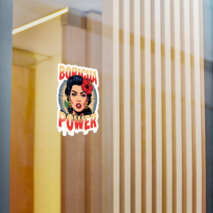 Boricua Power Vinyl Decals - Empowering Kiss-Cut Stickers for Cultural Celebrations, Home Decor, Car Accessories, Gifts