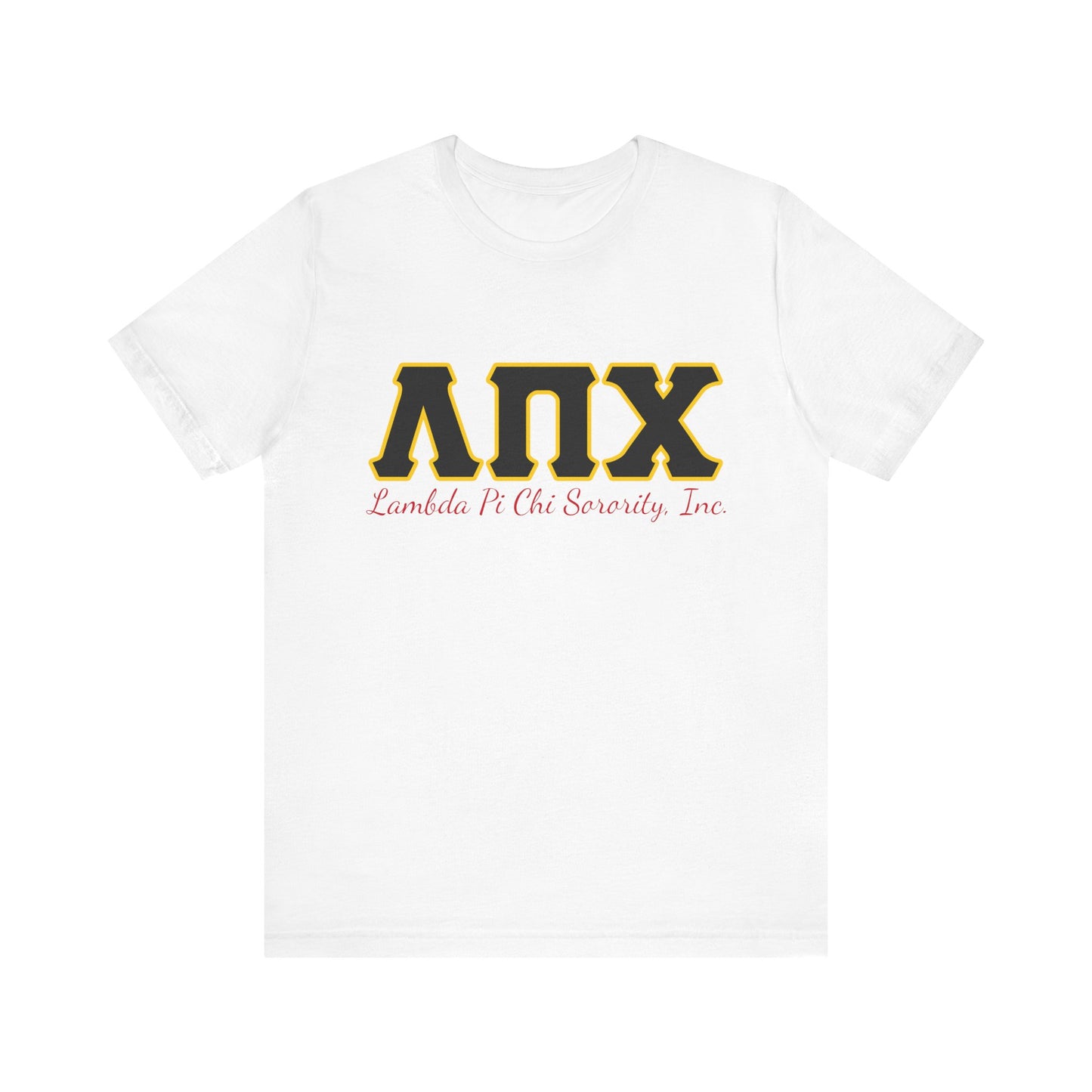 Lambda Pi Chi Greek Letters Unisex Jersey Short Sleeve Tee