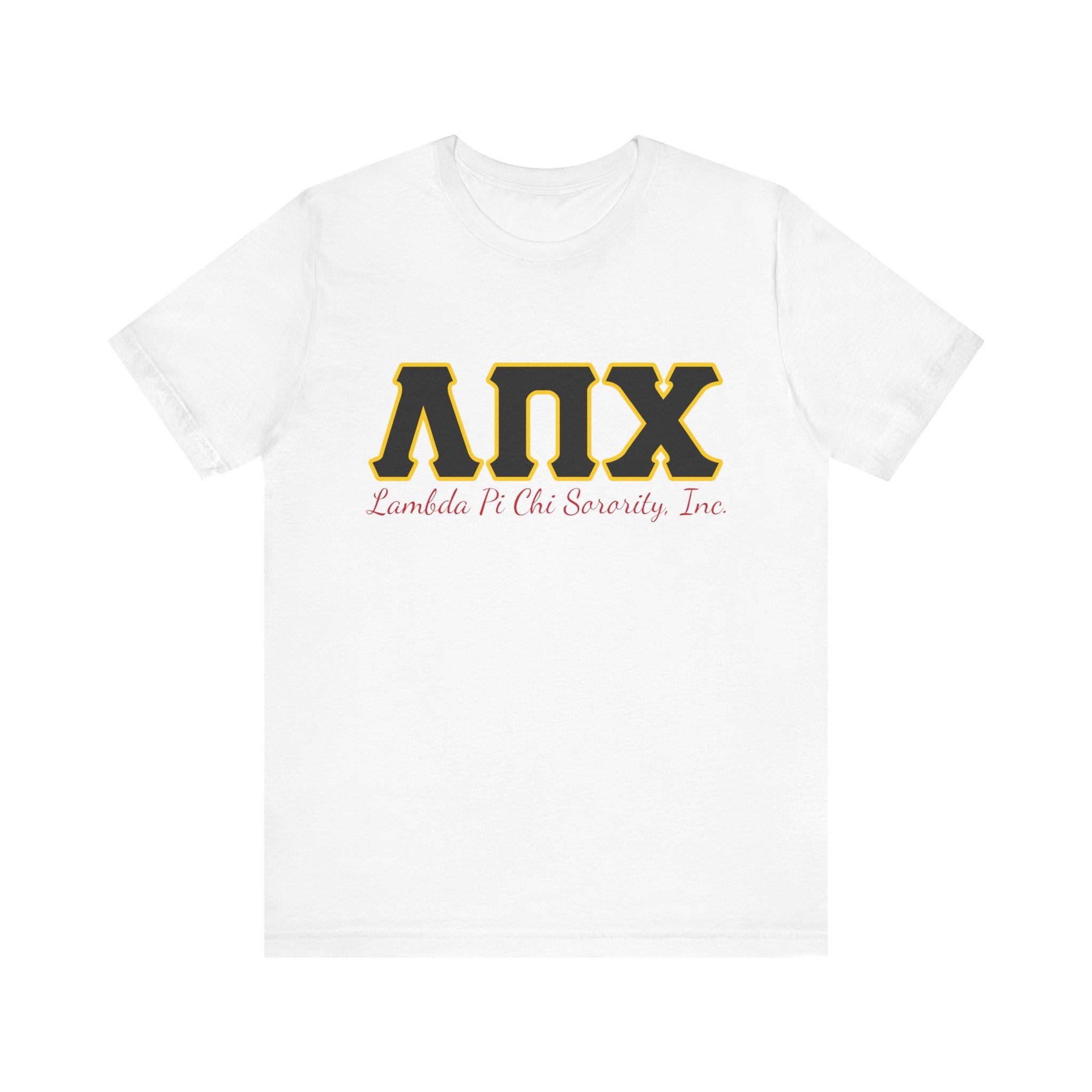 Lambda Pi Chi Greek Letters Unisex Jersey Short Sleeve Tee