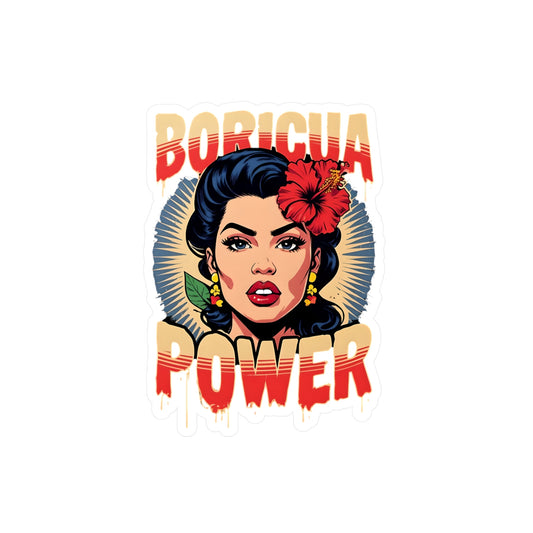 Boricua Power Vinyl Decals - Empowering Kiss-Cut Stickers for Cultural Celebrations, Home Decor, Car Accessories, Gifts