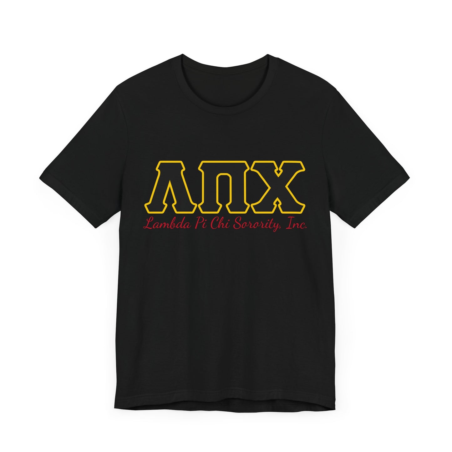 Lambda Pi Chi Greek Letters Unisex Jersey Short Sleeve Tee