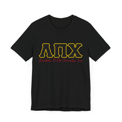 Lambda Pi Chi Greek Letters Unisex Jersey Short Sleeve Tee