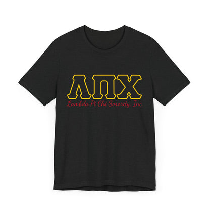 Lambda Pi Chi Greek Letters Unisex Jersey Short Sleeve Tee