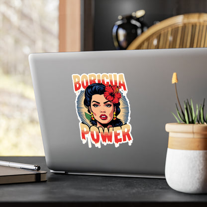 Boricua Power Vinyl Decals - Empowering Kiss-Cut Stickers for Cultural Celebrations, Home Decor, Car Accessories, Gifts
