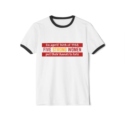 5 Strong Women Unisex Cotton Ringer T-Shirt