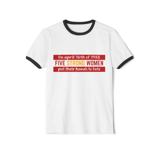 5 Strong Women Unisex Cotton Ringer T-Shirt
