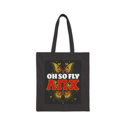 Lambda Pi Chi - Oh So Fly Cotton Canvas Tote Bag