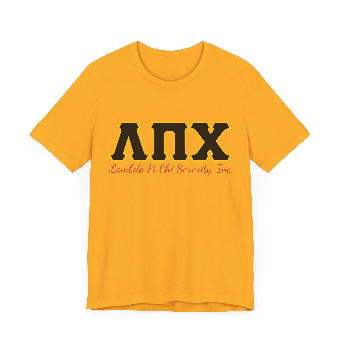 Lambda Pi Chi Greek Letters Unisex Jersey Short Sleeve Tee