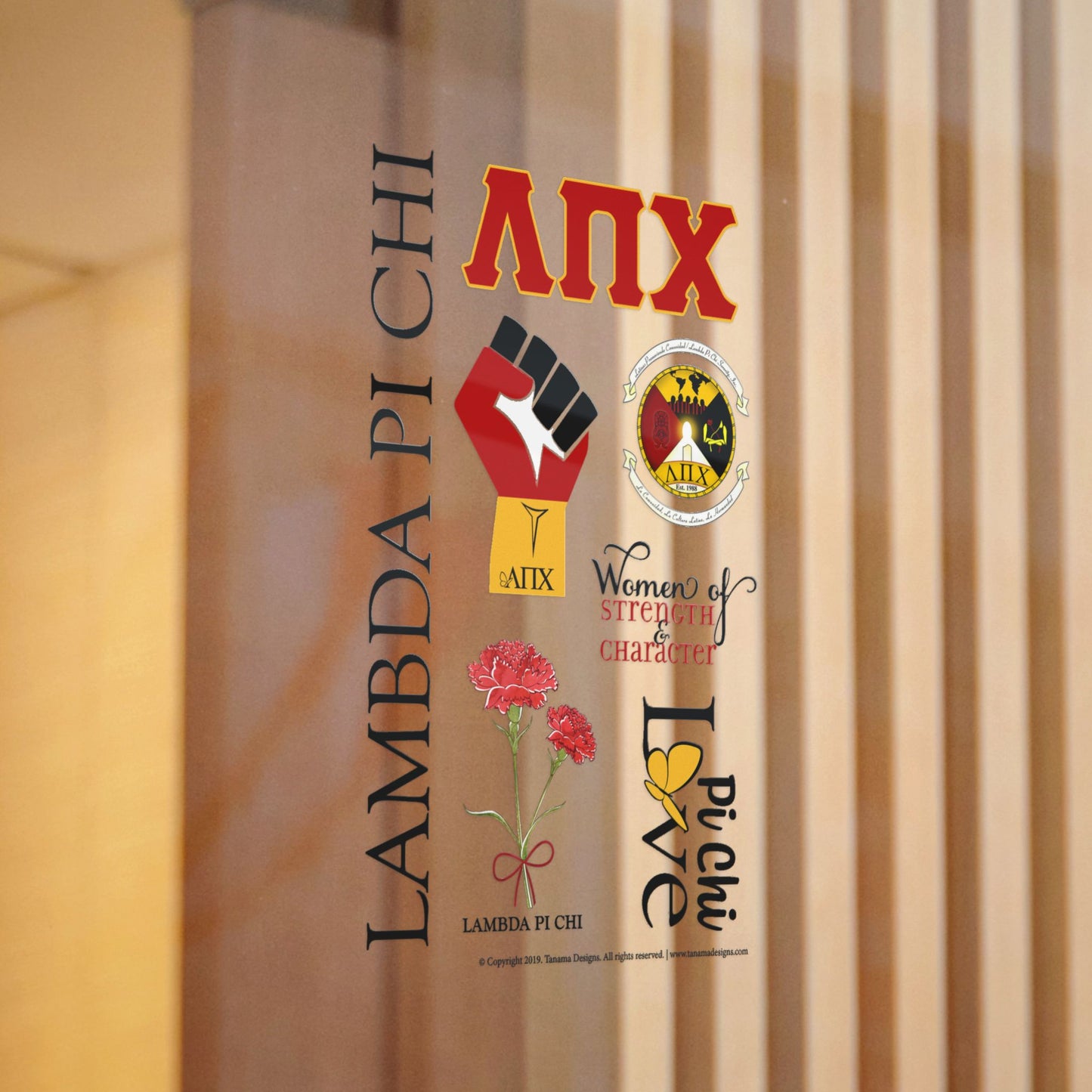 Lambda Pi Chi - Die-Cut Stickers, (DTF)
