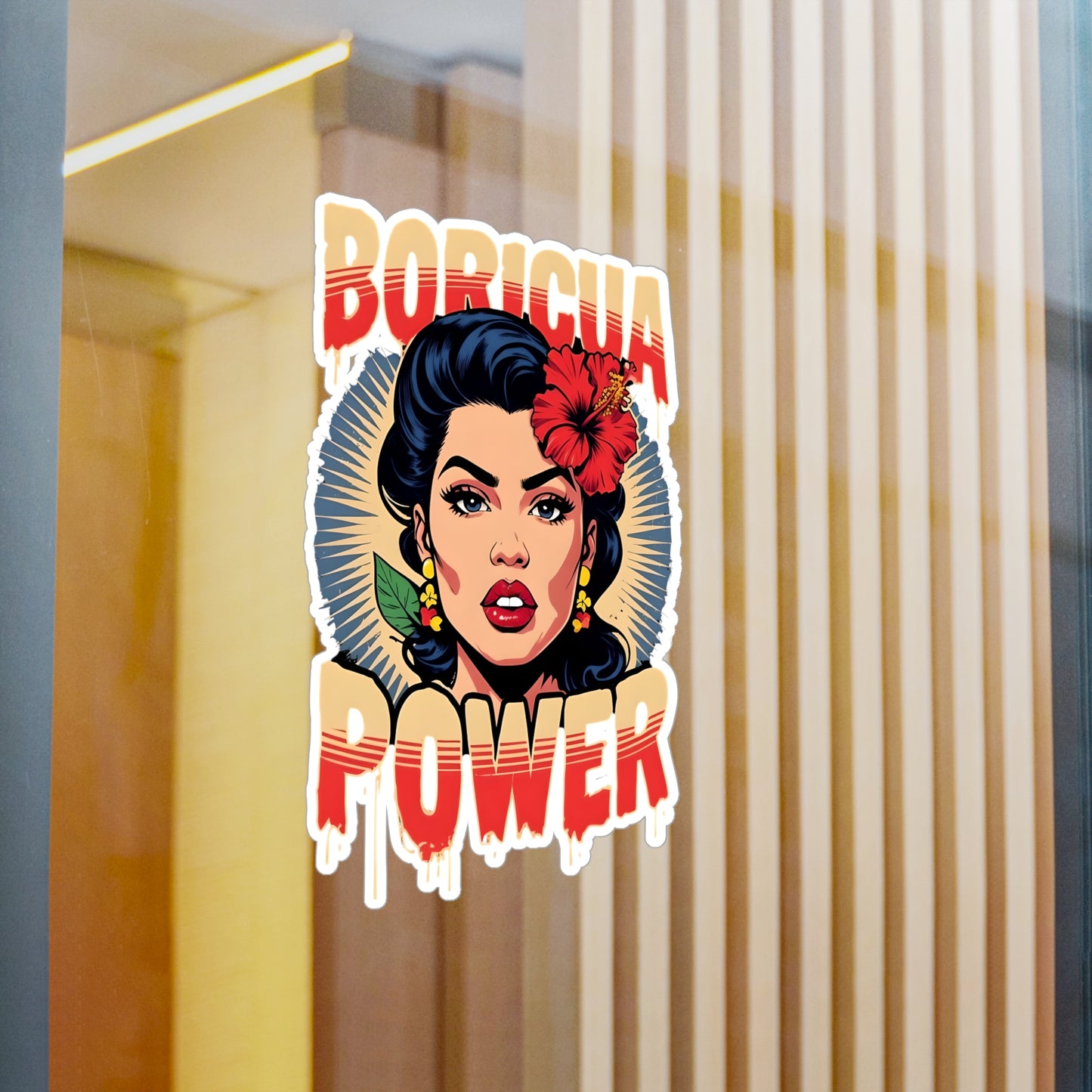 Boricua Power Vinyl Decals - Empowering Kiss-Cut Stickers for Cultural Celebrations, Home Decor, Car Accessories, Gifts