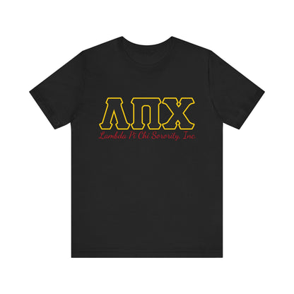 Lambda Pi Chi Greek Letters Unisex Jersey Short Sleeve Tee