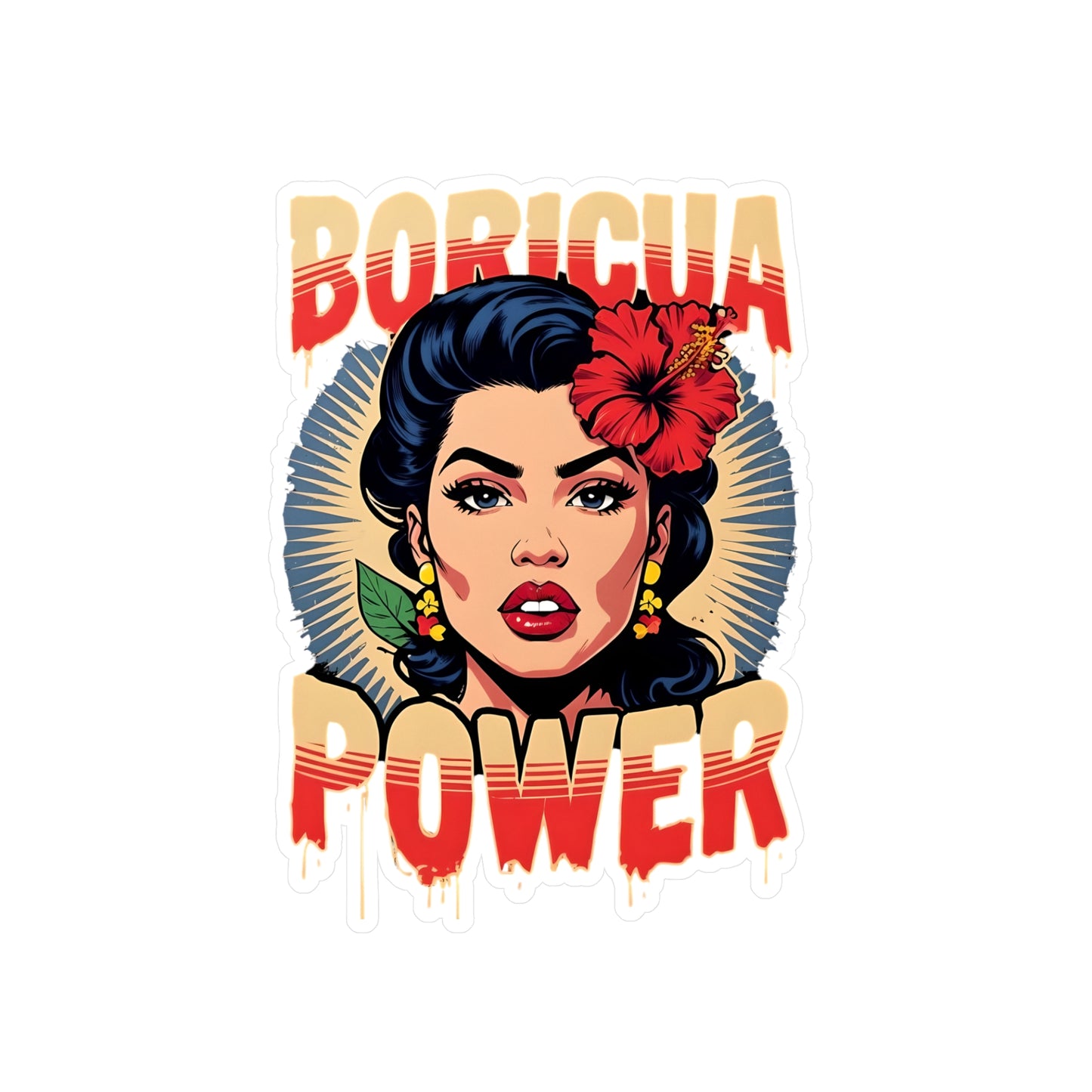 Boricua Power Vinyl Decals - Empowering Kiss-Cut Stickers for Cultural Celebrations, Home Decor, Car Accessories, Gifts