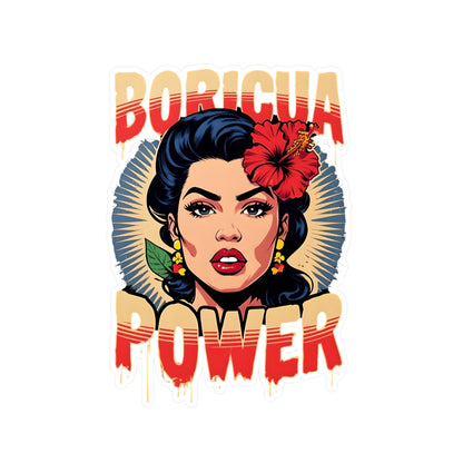 Boricua Power Vinyl Decals - Empowering Kiss-Cut Stickers for Cultural Celebrations, Home Decor, Car Accessories, Gifts