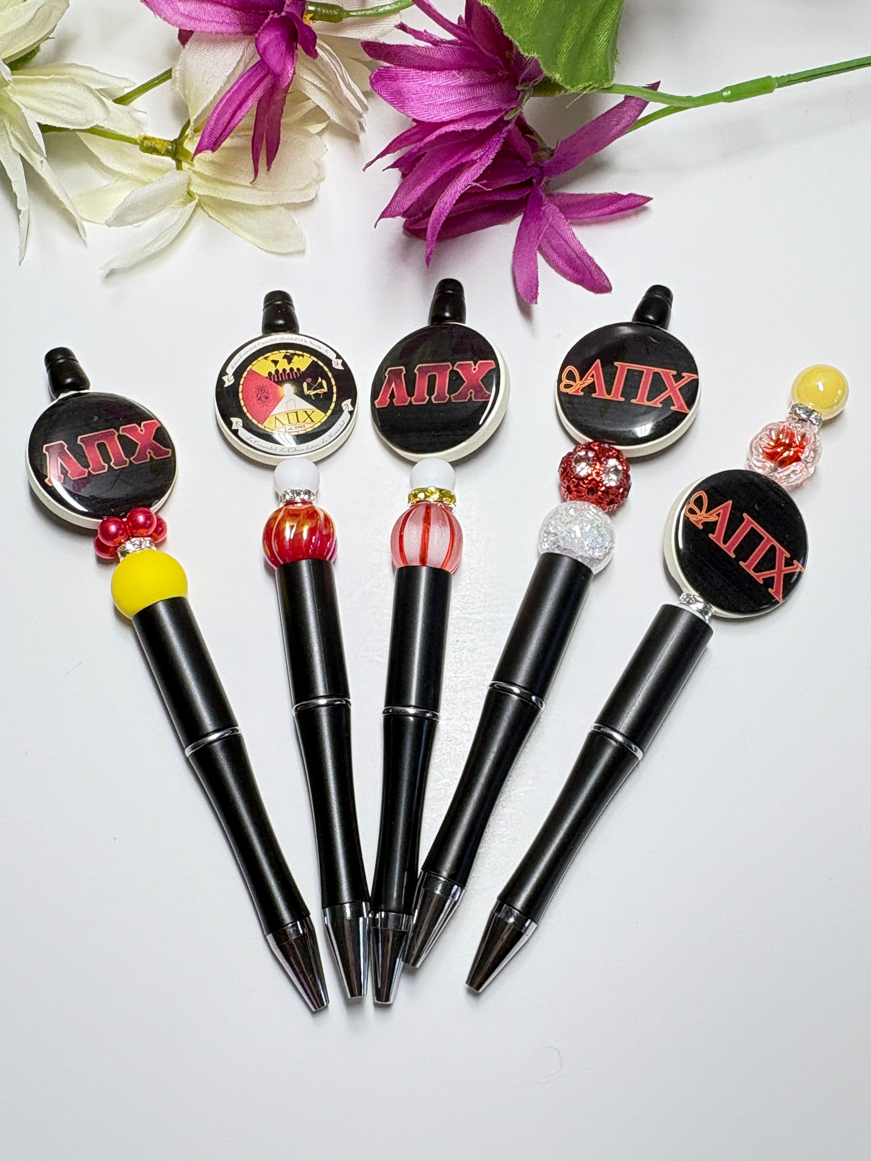 Lambda Pi Chi Silicone Focal Bead Pens