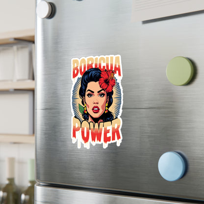 Boricua Power Vinyl Decals - Empowering Kiss-Cut Stickers for Cultural Celebrations, Home Decor, Car Accessories, Gifts