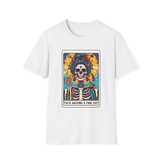 Tarot Card "F*ck Around and Find Out" (FAFO) Unisex Softstyle T-Shirt
