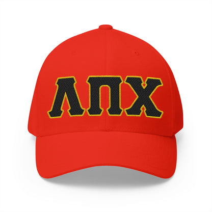 Lambda Pi Chi Greek Letters Closed-Back Structured Cap (Embroidery)