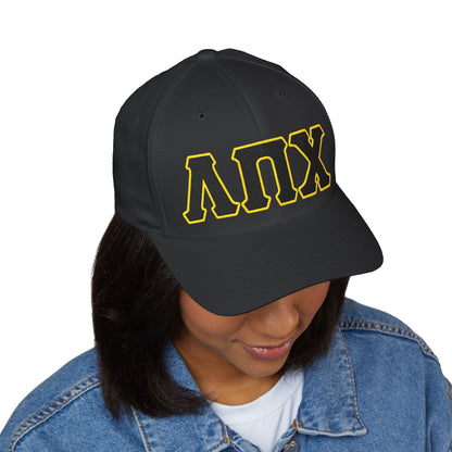 Lambda Pi Chi Greek Letters Closed-Back Structured Cap (Embroidery)