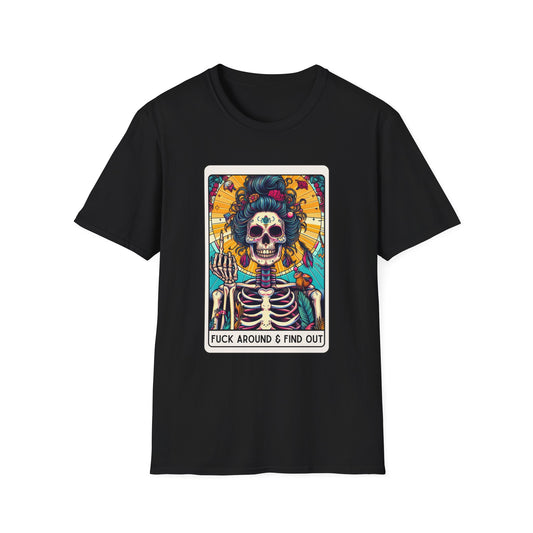 Tarot Card "F*ck Around and Find Out" (FAFO) Unisex Softstyle T-Shirt