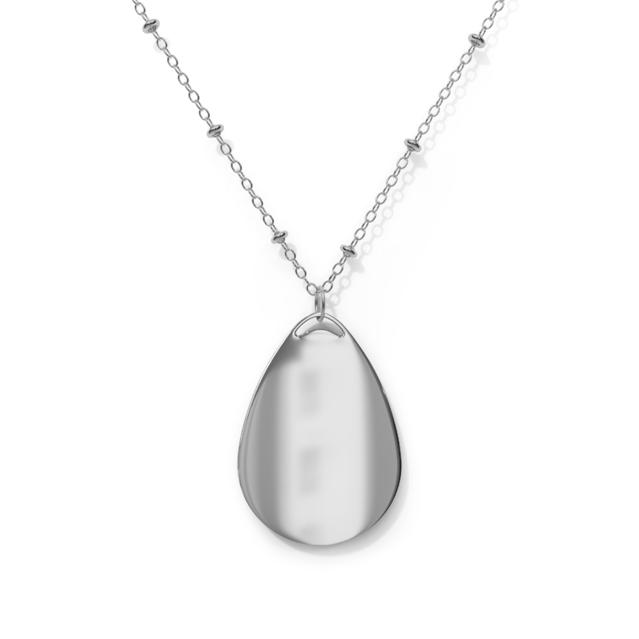 Lambda Pi Chi Butterfly Hair Woman Oval Necklace