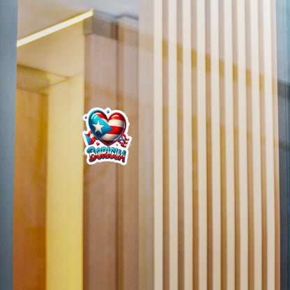 Boricua Heart Kiss-Cut Vinyl Decal | Puerto Rican Pride Sticker for Car, Laptop, Gifts, Home Decor, Puerto Rico Celebration