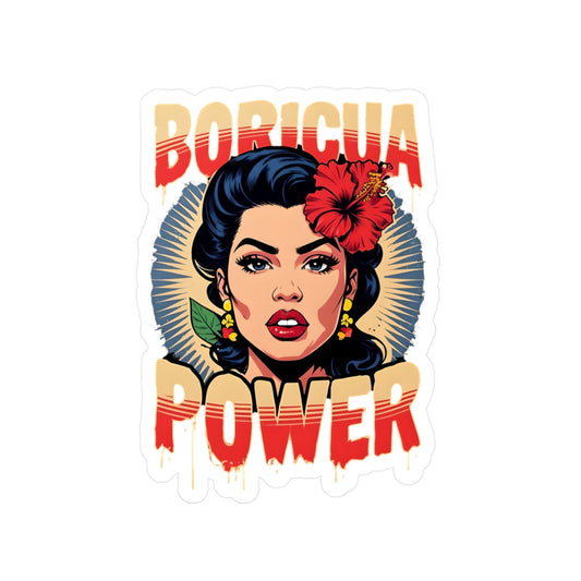 Boricua Power Vinyl Decals - Empowering Kiss-Cut Stickers for Cultural Celebrations, Home Decor, Car Accessories, Gifts
