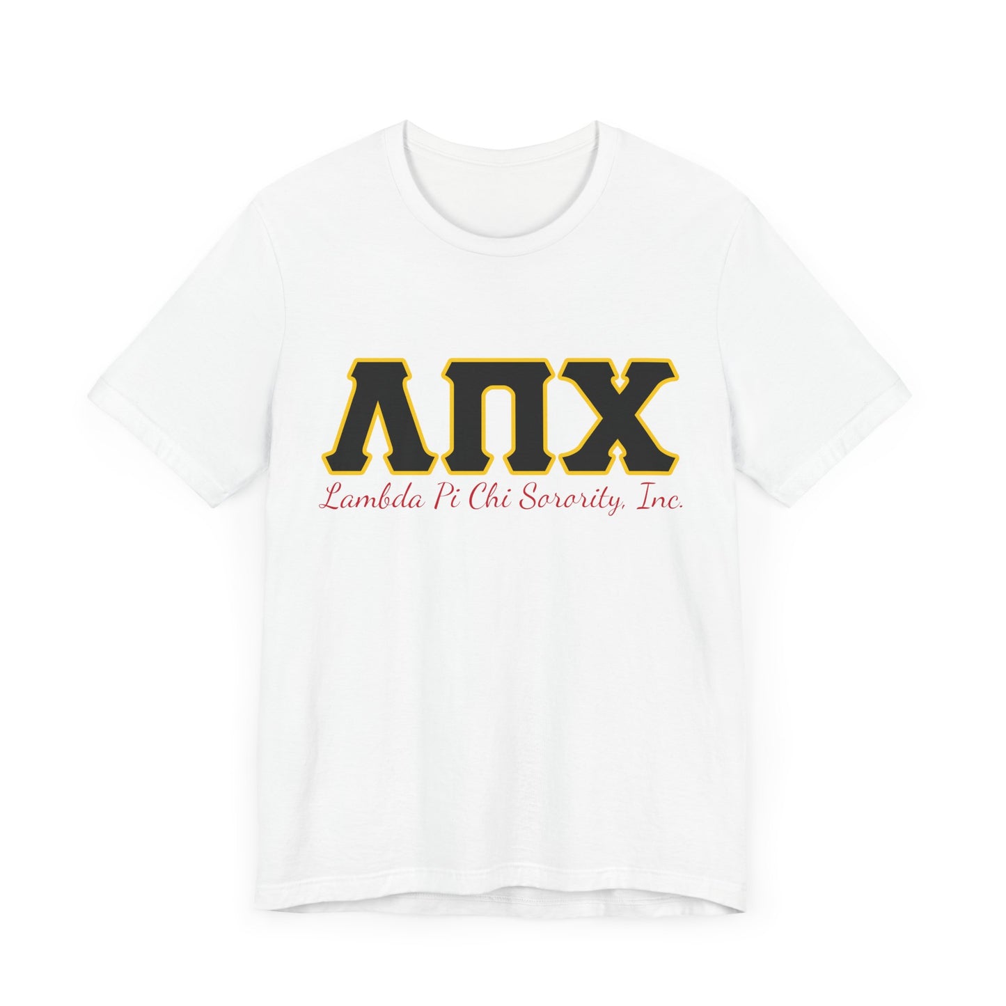 Lambda Pi Chi Greek Letters Unisex Jersey Short Sleeve Tee
