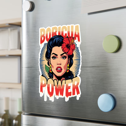 Boricua Power Vinyl Decals - Empowering Kiss-Cut Stickers for Cultural Celebrations, Home Decor, Car Accessories, Gifts
