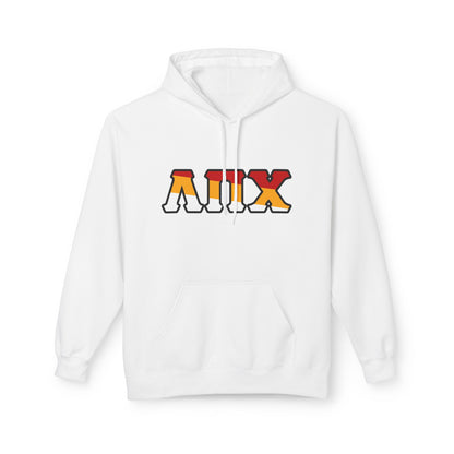 Lambda Pi Chi  Tri-Color Greek Letters - Unisex Midweight Softstyle Fleece Hoodie